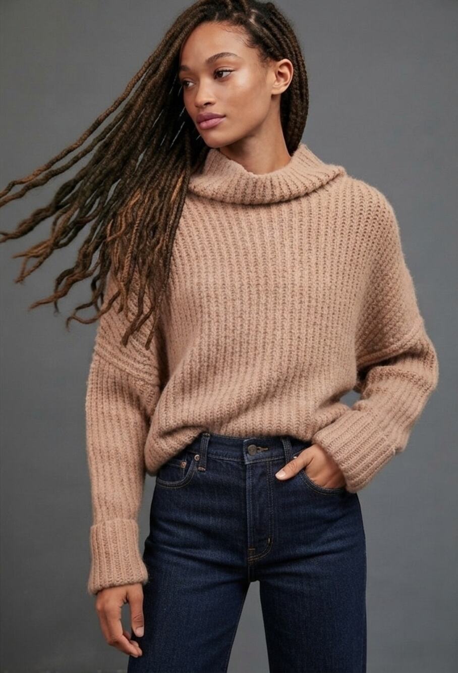 Anthropologie Maeve Athena Cowl Neck Sweater Size XS